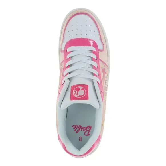 Women's Barbie by Mattel White Pink Floral Court Sneaker Size 10 - Picture 5 of 7